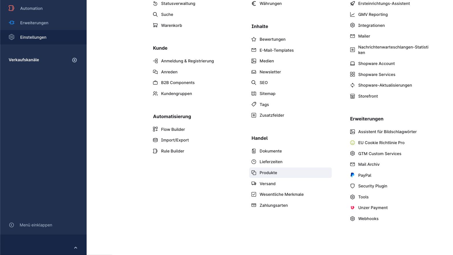 Screenshot aus den Einstellungen, wo Bewertungen aktiviert werden können